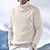 cheap Men&#039;s Pullover Sweater-Men&#039;s Pullover Sweater Jumper Jumper Ribbed Knit Knitted Chunky Regular Turtleneck Plain Work Daily Wear Modern Contemporary Clothing Apparel Raglan Sleeves Winter Black White M L XL