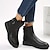 cheap Ankle Boots-Women&#039;s Boots Combat Boots Plus Size Daily Solid Color Booties Ankle Boots Winter Buckle Flat Heel Round Toe Casual Comfort PU Loafer Black Brown