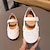 זול נעלים שטוחות לילדים-בנים בנות שטוחות יומי PU ילדים קטנים (4-7) פעוטות (שנתיים עד 4) יומי שחור לבן חום קיץ אביב סתיו