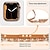 cheap Apple Watch Bands-Smart Watch Band For Apple Watch 40mm 38mm 41mm Women, Elastic Beaded Leather Strap For Iwatch SE&amp; Series Ultra 8 7 6 5 4 3 2 1(Brown/Gold,38mm/40/41mm)