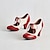 olcso Női magas sarkú cipők-Női Magassarkúak Pompák Bullock cipő Szárnyvégű cipő Vintage cipők Parti Szabadtéri Napi Színes Magas Kerek orrú Elegáns Csehország Szabadság PU Fém csat Fehér Világos piros