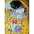 billige Berømte Trykk-berømt gustav klimt veggkunst lerret kysset adele bloch bauer trykk og plakater bilder dekorativt stoffmaleri til stuebilder uten ramme