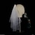 cheap Wedding Veils-Two-tier Cute Wedding Veil Elbow Veils with Faux Pearl / Satin Bow Tulle