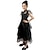 preiswerte Kostüme aus Film und Fernsehen-Mittwoch Addams Familie Addams Mittwoch Kleid Cosplay Kostüm Damen Mädchen Film Cosplay Punk &amp; Gothic Halloween Maskerade Kleid Taillengürtel