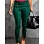 cheap Women&#039;s Bottoms-Women&#039;s Skinny Pants Trousers Full Length Micro-elastic Split Fashion Streetwear High Waist Street Daily Black Green S M Fall Winter