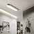 זול אורות תקרה-תקרה LED אניה מנורת תקרה דקורטיבית עץ 35/65 ס&quot;מ פאנל סלון חדר שינה מנורת 110-240v