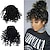 cheap Bangs-Short Black Afro Puff Drawstring Ponytail Extension Kinky Curly Bangs Clip Short for Women Wig piece