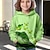 olcso lány 3D pulóverek és pulóverek-Lány 3D Pillangó Kapucnis felsőrész Pullover Hosszú ujj 3D nyomtatás Ősz Tél Aktív Divat aranyos stílus Poliészter Gyerekek 3-12 év Szabadtéri Hétköznapi Napi Normál