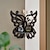 preiswerte Wandskulpturen-Elegantes, einstöckiges Wandregal aus Holz mit Schmetterlingen für die Inneneinrichtung und Aufbewahrung