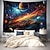 cheap Blacklight Tapestries-Universe Planet Blacklight Tapestry UV Reactive Glow in the Dark Trippy Misty Nature Landscape Hanging Tapestry Wall Art Mural for Living Room Bedroom