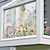 abordables Autocollants muraux-Autocollants de fenêtre papillon floral plantes, 1 pièce, autocollants muraux décoratifs pour salon chambre à coucher, autocollants en verre statique auto-adhésifs