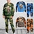 cheap Boy&#039;s 3D Sets-Boys 3D Dinosaur Camo Sweatshirt &amp; Pants Set Long Sleeve 3D Printing Fall Winter Active Fashion Cool Polyester Kids 3-12 Years Crew Neck Outdoor Street Vacation Regular Fit