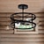 billige Loftslys-industriel rustik 2-lys semi forsænket loftslampe mat sort rund lysarmaturer til køkkenø spisestue soveværelse stuehus foyer gang hoveddør 110-240v