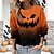 cheap Hoodies &amp; Sweatshirts-Women&#039;s Halloween Sweatshirt Pullover Active Neon &amp; Bright Red Blue Orange Pumpkin Halloween Casual Round Neck Top Long Sleeve Fall &amp; Winter Micro-elastic