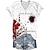 tanie nowość śmieszne bluzy i t-shirty-Halloween Blood Sangue Koszulkowy Nadruk Graficzny Na Dla par Męskie Damskie Dla dorosłych Halloween Karnawał Bal maskowy Tłoczenie na gorąco Codzienne