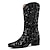 voordelige Cowboy &amp; Western Boots-Dames Laarzen Cowboy westernlaarzen Metalen laarzen Glitter kristal pailletten juwelen Buiten Werk Dagelijks Halfhoge laarzen Winter Pailletten Blok hiel Blokhak Gepuntte Teen Elegant Modieus Klassiek