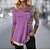 cheap Hoodies &amp; Sweatshirts-Women&#039;s T shirt Tee Pink Blue Purple Print Plaid Daily Weekend Long Sleeve V Neck Fashion Regular Fit Painting Spring &amp;  Fall