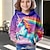 Недорогие 3d худи и свитшоты для девочек-Толстовка с 3d единорогом для девочек, пуловер с длинными рукавами, 3D принтом, галактика, радуга, осень зима, активный, модный, милый, полиэстер, для детей 3–12 лет, на открытом воздухе, на каждый