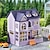cheap Building Toys-Diy Cabin Molan Manor - Happiness Manor Wooden Handmade and Self made Multi level Gift Gifts Girl