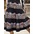 cheap Casual Dresses-Women&#039;s Casual Dress Floral Winter Dress Swing Dress Crew Neck Pocket Print Midi Dress Outdoor Daily Fashion Streetwear Regular Fit Long Sleeve Black Fall Winter S M L XL XXL