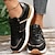 cheap Women&#039;s Sneakers-Women&#039;s Sneakers Slip-Ons Plus Size Platform Sneakers Outdoor Daily Summer Flat Heel Vintage Casual Running Tissage Volant Lace-up Black White Yellow