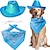 Недорогие Одежда для собак-Костюм собаки, неоновый свет, блестящая космическая джинсовая шляпа, комплект одежды, металлическая джинсовая шляпа для собаки и кошки, джинсовые аксессуары в стиле вестерн