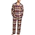 billiga Pyjamas-Herr Vardagsklädsel Sovkläder Pyjamas set Pyjamastopp och byxa 2 delar Rutig Stylish Ledigt Komfort Hem Dagligen Bomull Komfort Kavajslag Långärmad Skjorta Byxa Snörning Elastisk midja Vår Höst Gul