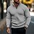cheap Men&#039;s Pullover Sweater-Men&#039;s Pullover Sweater Jumper Fall Sweater Cable Knit Zipper Knitted Regular Stand Collar Plain Work Daily Wear Modern Contemporary Clothing Apparel Winter Black Light Grey M L XL