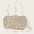 cheap Clutches &amp; Evening Bags-Women&#039;s Clutch Evening Bag Wristlet Clutch Bags Polyester Party Halloween Bridal Shower Rhinestone Crystals Chain Large Capacity Lightweight Durable Solid Color Silver Black Gold