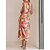 cheap Party Dresses-Women&#039;s Long Dress Maxi Dress Prom Dress Party Dress Satin Dress White Blue Orange Floral Sleeveless Fall Winter Autumn Ruched Fashion Halter Neck Evening Party Vacation 2023 S M L XL