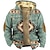 cheap Men&#039;s Pullover Hoodies-Mens Graphic Hoodie Geometric Prints Daily Ethnic Casual 3D Jacket Fleece Outerwear Holiday Vacation Going Hoodies Light Brown Blue Native American Winter Green Wool