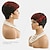 tanie starsza peruka-peruki pixie dla czarnych kobiet krótkie czarne mieszane rude włosy peruka naturalne fryzury pixie peruka krótkie fryzury peruka dla czarnych kobiet syntetyczne czerwone krótkie fryzury pixie peruka