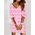 cheap Casual Dresses-Women&#039;s Casual Dress Abstract Print Dress V Neck Print Mini Dress Outdoor Daily Fashion Streetwear Loose Fit 3/4 Length Sleeve Light Pink Blush Pink Purple Fall S M L XL XXL
