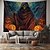 cheap Trippy Tapestries-Halloween Horror Hanging Tapestry Wall Art Large Tapestry Mural Decor Photograph Backdrop Blanket Curtain Home Bedroom Living Room Decoration Death Pumpkin Halloween Decorations