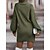 cheap Spring&amp;Autumn Dress-Women&#039;s Sweater Dress Sheath Dress Knit Dress Warm Mini Dress Outdoor Casual Vacation Going out Pure Color Long Sleeve Turtleneck 2023 Loose Fit Black White Pink S M L XL