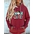 cheap Hoodies &amp; Sweatshirts-Women&#039;s Pullover Casual Pocket Drawstring Red Blue Khaki Graphic Geometric Casual Hoodie Long Sleeve Fall &amp; Winter Micro-elastic
