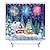 preiswerte Weihnachtsbad-Weihnachtsdekoration, Duschvorhang mit Haken, Badezimmer-Dekor, wasserdichtes Stoff-Duschvorhang-Set (4 Stück, inklusive U-förmigem Teppich, WC-Deckelbezug, Badematte, 180 x 180 cm Duschvorhang).