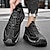 Χαμηλού Κόστους Ανδρικά χειροποίητα παπούτσια-Ανδρικά Οξφόρδη Ρετρό Χειροποίητα Παπούτσια Περπάτημα Καθημερινό Καθημερινά Δέρμα Άνετο Μποτίνια Μοκασίνια Μαύρο Χακί Άνοιξη Φθινόπωρο
