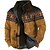cheap Men&#039;s Jackets &amp; Coats-Tribal Bandana Print Vintage Tribal Sherpa Jacket Coat Men&#039;s Fall &amp; Winter Sports &amp; Outdoor Daily Wear Going out Long Sleeve Stand Collar Yellow Blue Green S M L Polyester Jacket
