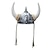 cheap Medieval-Adult Plastic Viking Knight Warrior Horn Helmet Unisex Costume Party Accessory Halloween Carnival