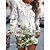 cheap Spring&amp;Autumn Dress-Women&#039;s Casual Dress Floral Hoodie Dress Winter Dress Crew Neck Print Mini Dress Outdoor Daily Fashion Streetwear Loose Fit Long Sleeve White Red Green Fall Winter S M L XL XXL