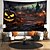cheap Trippy Tapestries-Halloween Creepy Mansion Hanging Tapestry Wall Art Large Tapestry Mural Decor Photograph Backdrop Blanket Curtain Home Bedroom Living Room Decoration Pumpkin Graveyard Halloween Decorations