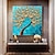 abordables Pinturas florales/botánicas-Mintura, pinturas al óleo de flores de textura gruesa hechas a mano sobre lienzo, decoración de arte de la pared, imagen de árbol abstracto moderno para decoración del hogar, pintura enrollada sin