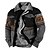 cheap Men&#039;s Jackets &amp; Coats-Tribal Vintage Tribal Sherpa Jacket Coat Men&#039;s Fall &amp; Winter Sports &amp; Outdoor Daily Wear Going out Long Sleeve Turndown Yellow Gray S M L Polyester Jacket