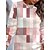 cheap Spring&amp;Autumn Dress-Women&#039;s Casual Dress Plaid Sweatshirt Dress Winter Dress Crew Neck Print Mini Dress Outdoor Daily Fashion Streetwear Loose Fit Long Sleeve Pink Fall Winter S M L XL XXL