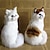 tanie Lalki-symulowane zwierzę kot kreatywna dekoracja dekoracja dekoracja symulowany model kota kucający kot kot perski kwiat kot kucający kot mały kot