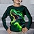 voordelige jongens 3d t-shirts-Jongens 3D Dinosaurus T-shirt Lange mouw 3D-afdrukken Herfst Winter Sport Modieus Streetwear Polyester Kinderen 3-12 jaar Strakke ronde hals Buiten Casual Dagelijks Normale pasvorm