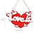 voordelige Kerstdecoraties-rode liefde houten hanger wanddecoratie hartvormige hanger valentijnsdag bruiloft woondecoratie 1pc