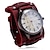 cheap Quartz Watches-A3850 Punk Vintage Hand Stitched Cowhide Large Dial Watch Hip Hop Men&#039;s Leather Bracelet Wat