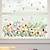 cheap Wall Stickers-1PC Plants Floral Butterfly Window Stickers Living Room Bedroom Room Decorative Wall Stickers Self-adhesive Static Glass Stickers